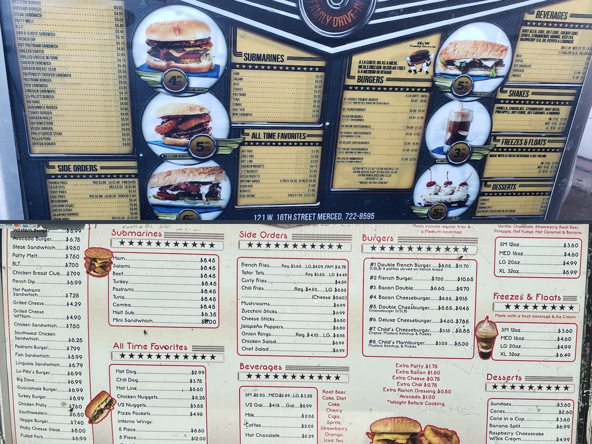 Classic drive-in exterior with car-hop service.
