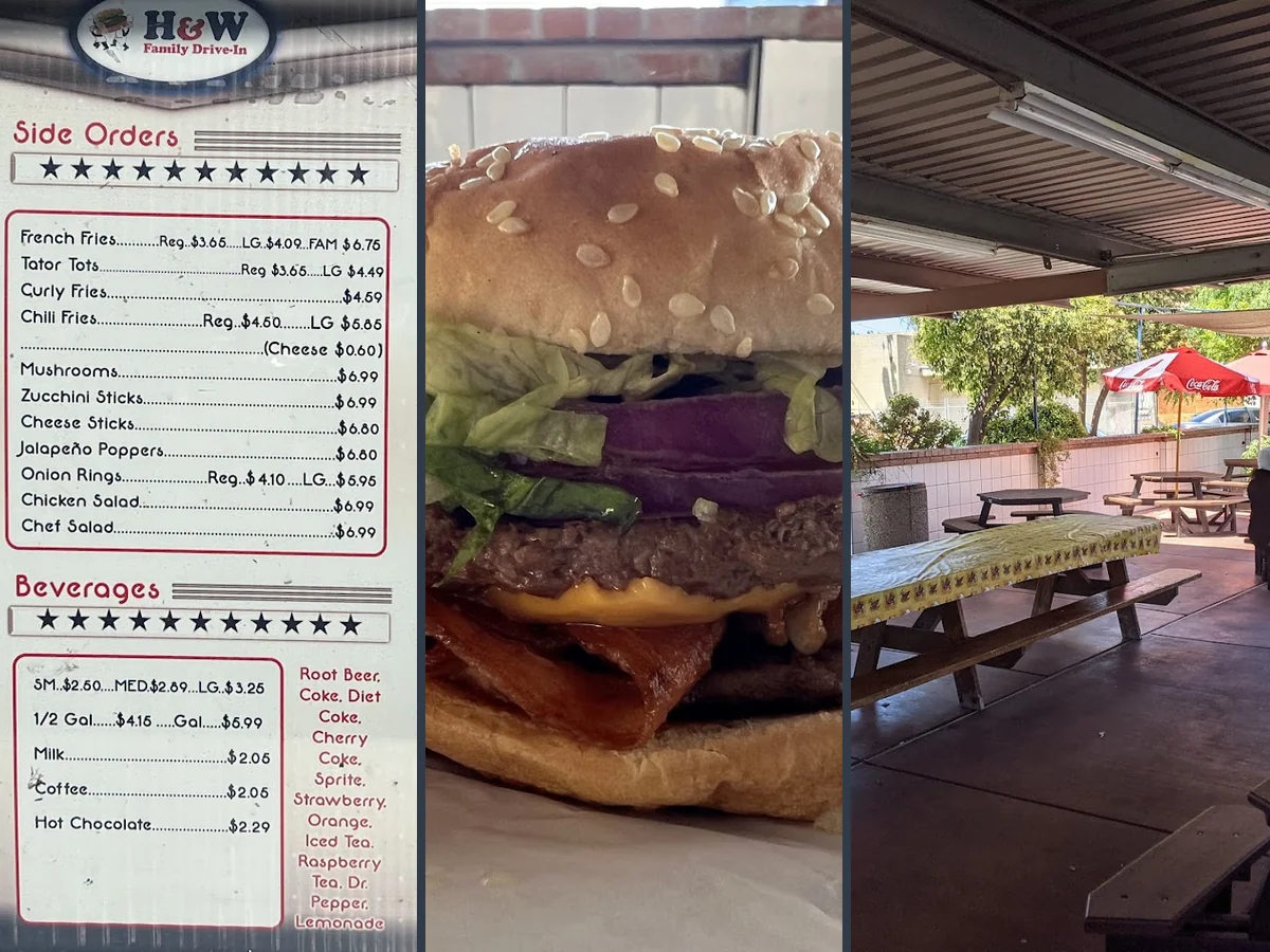 Classic drive-in exterior with car-hop service.