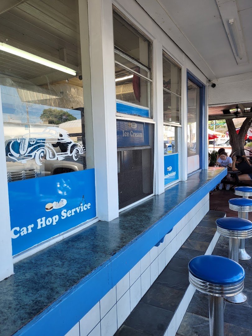 Classic drive-in exterior with car-hop service.